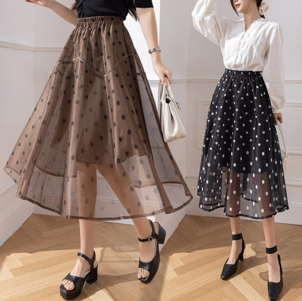 Women Vintage Zipper Simple A-Line Plaid Skirts
