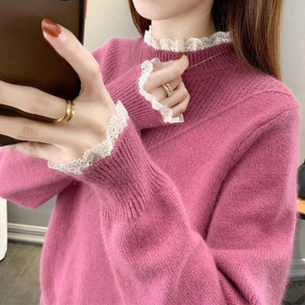Shift Long Sleeve Paneled Sweater