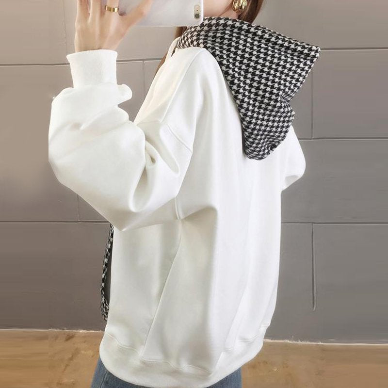 Casual Long Sleeve Paneled Sweatshirt