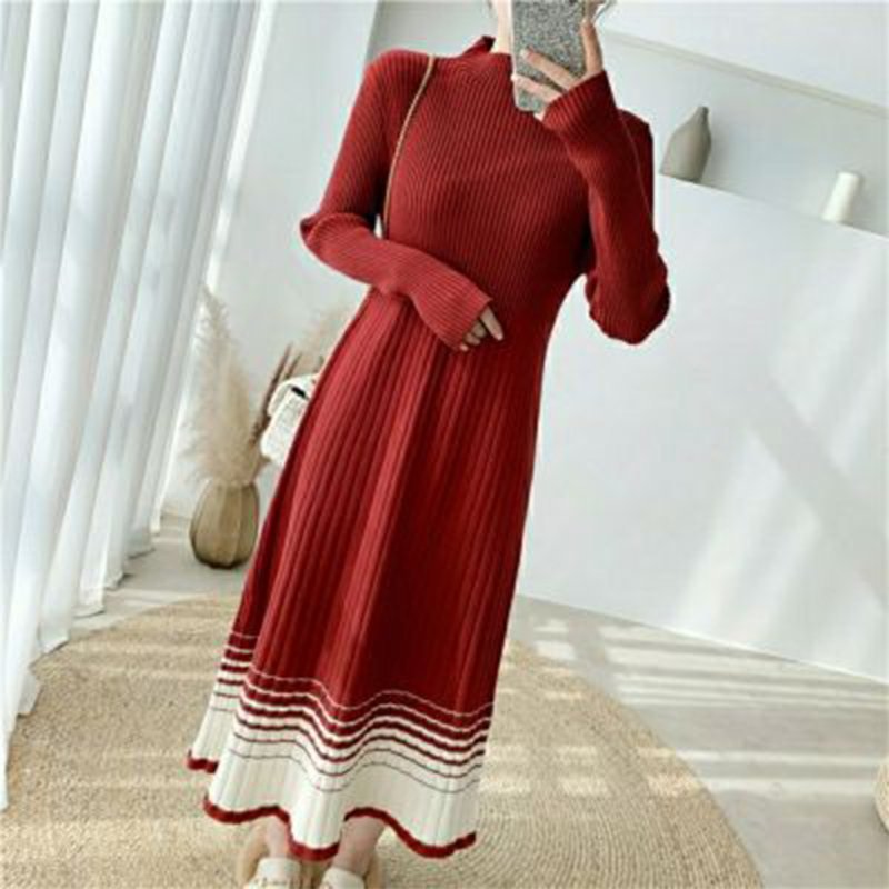 Knitted Casual Long Sleeve Dresses