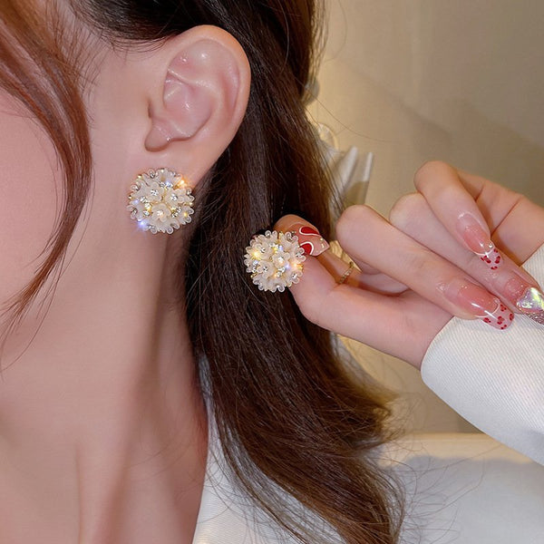Golden Alloy Sweet Earrings