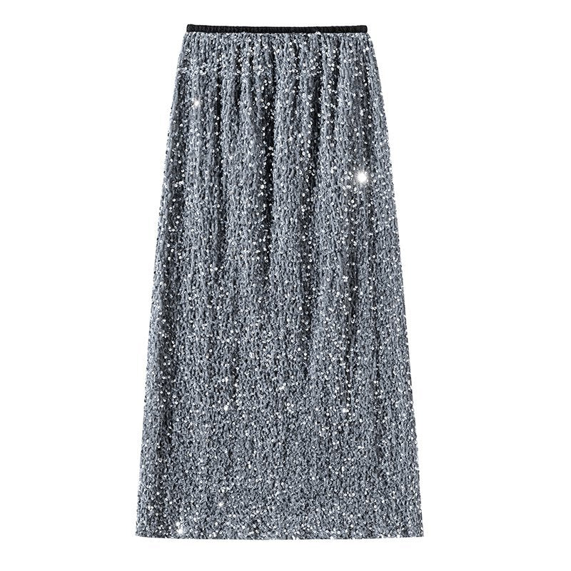 Sequins Casual Shift Skirts