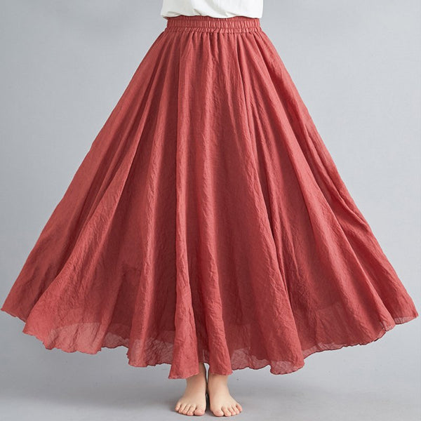 High-rise A-Line Cotton Skirts