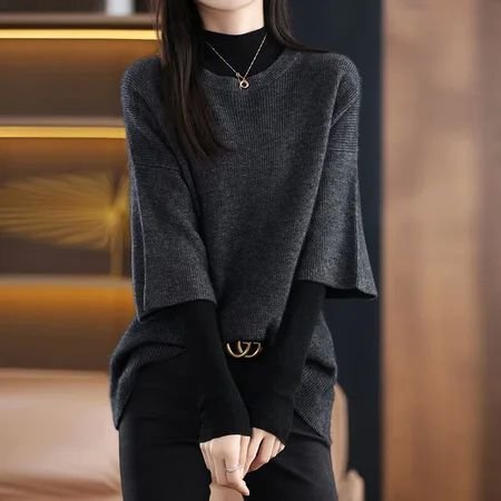 Knitted Batwing Casual Sweater