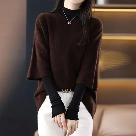 Knitted Batwing Casual Sweater