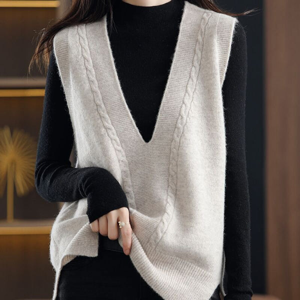 Shift Casual Sleeveless Knitted Vests