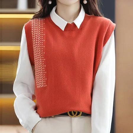 Knitted Casual Sleeveless Vests