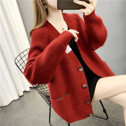 Long Sleeve Knitted Casual Sweater