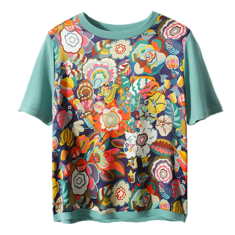 Women Short Sleeve Floral Printed Shirts & Tops