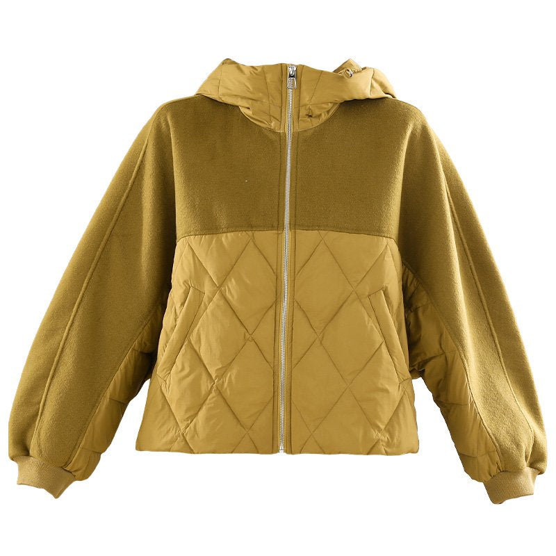 Yellow Casual Paneled Shift Outerwear