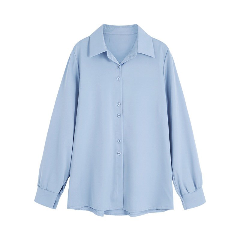 Shift Long Sleeve Buttoned Solid Shirts & Tops