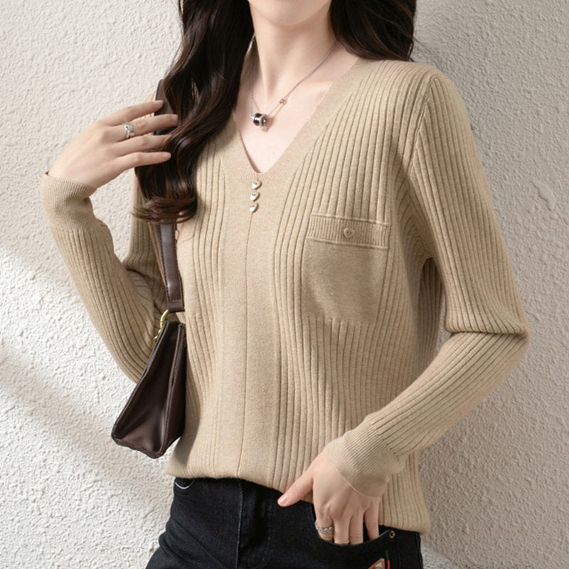 Knitted Long Sleeve Shift Sweater