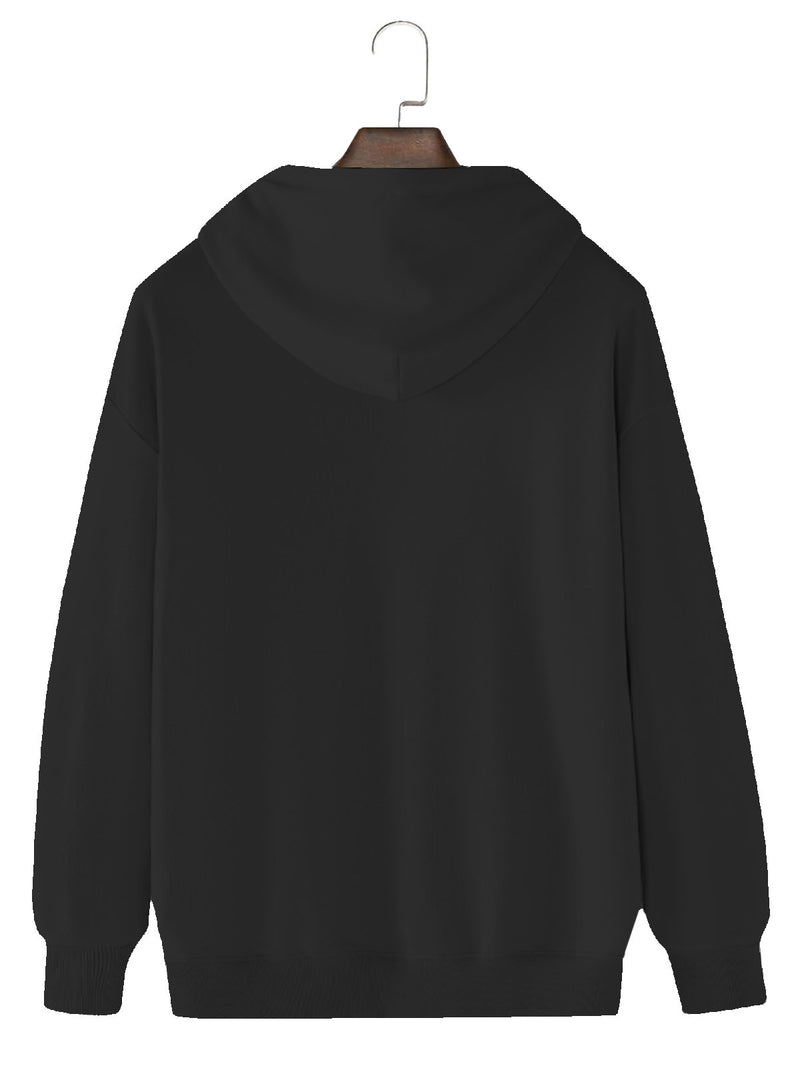 Men's 50s Retro Hoodies Black I Fix Stuff Cotton Blend Oversized Sweatshirts