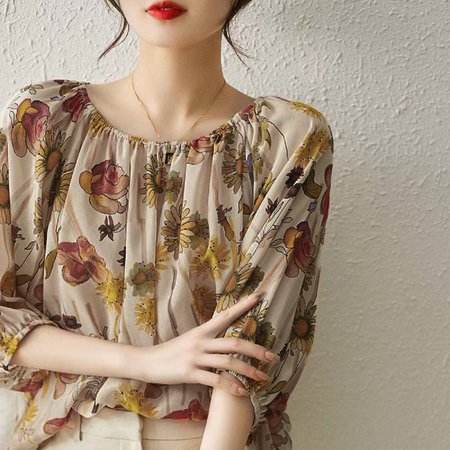 Floral Casual Shift Blouse