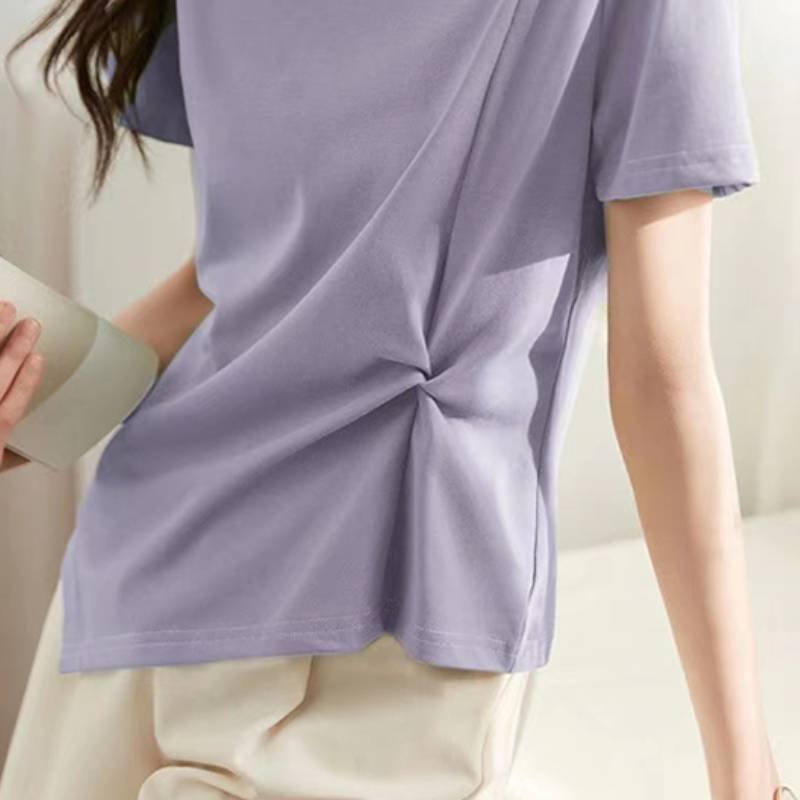 Purple Shift Casual Cotton Short Sleeve Shirts & Tops