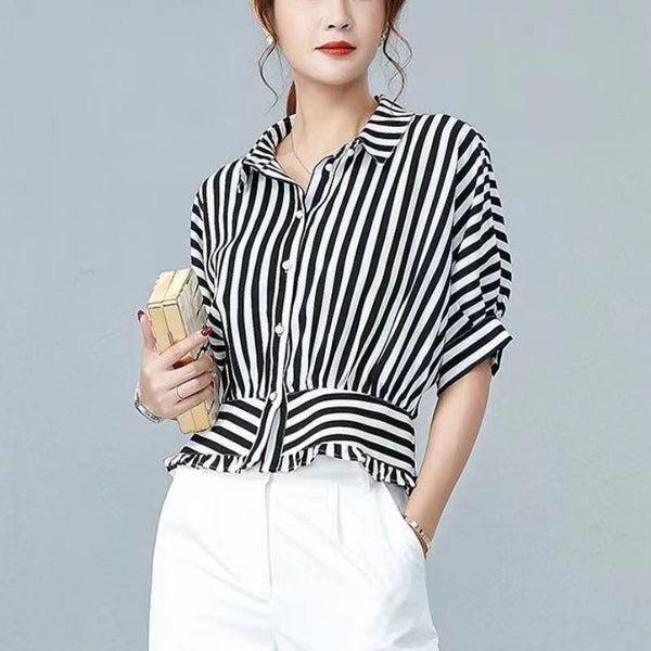 Striped Short Sleeve Shirts & Tops