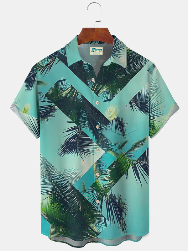 Hawaiian  Cocktail Men's Button Pocket  Shirt