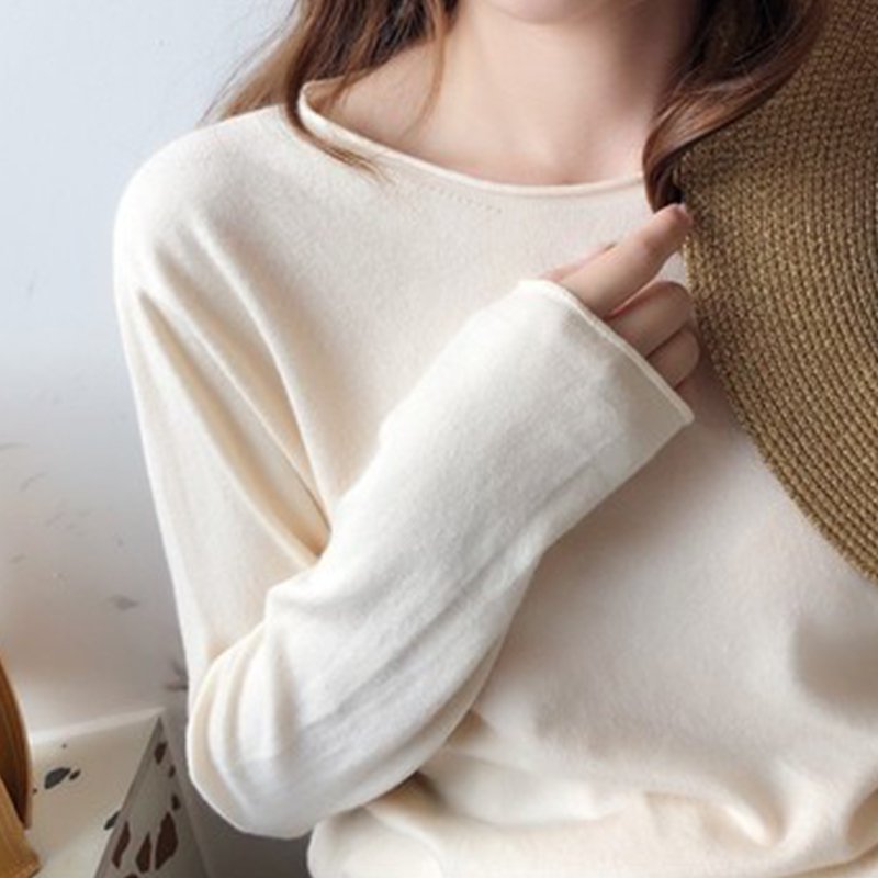 Casual Long Sleeve Knitted Shirts & Tops