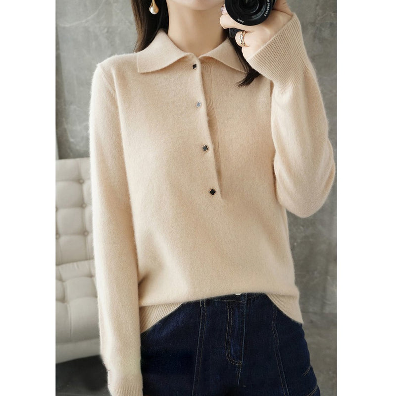 Long Sleeve Shift Buttoned Sweater