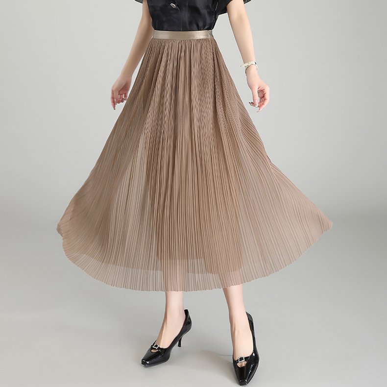 Women Casual Simple Pleated Skirts