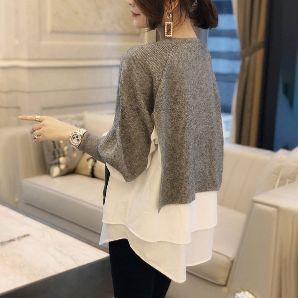 Casual Long Sleeve Plain Sweater