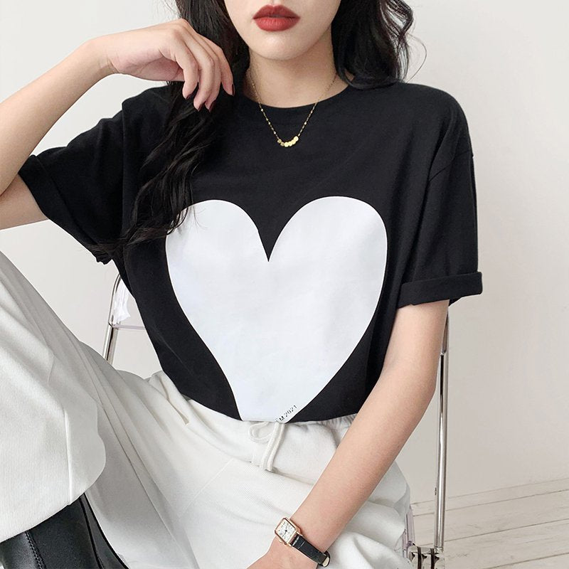 Shift Casual Printed Heart Shirts & Tops