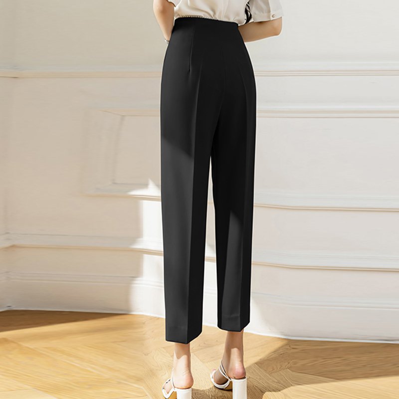 High-rise Slightly stretchy Daily Casual Pants
