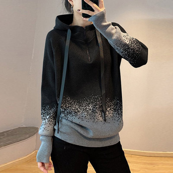 Black Casual Long Sleeve Sweatshirt