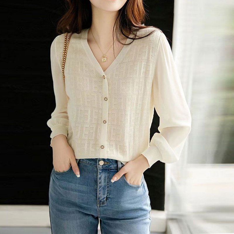 Women Solid Buttoned Casual Long Sleeve Shirts & Tops