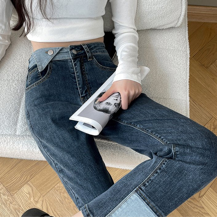 Women Solid High-rise Vintage Jeans