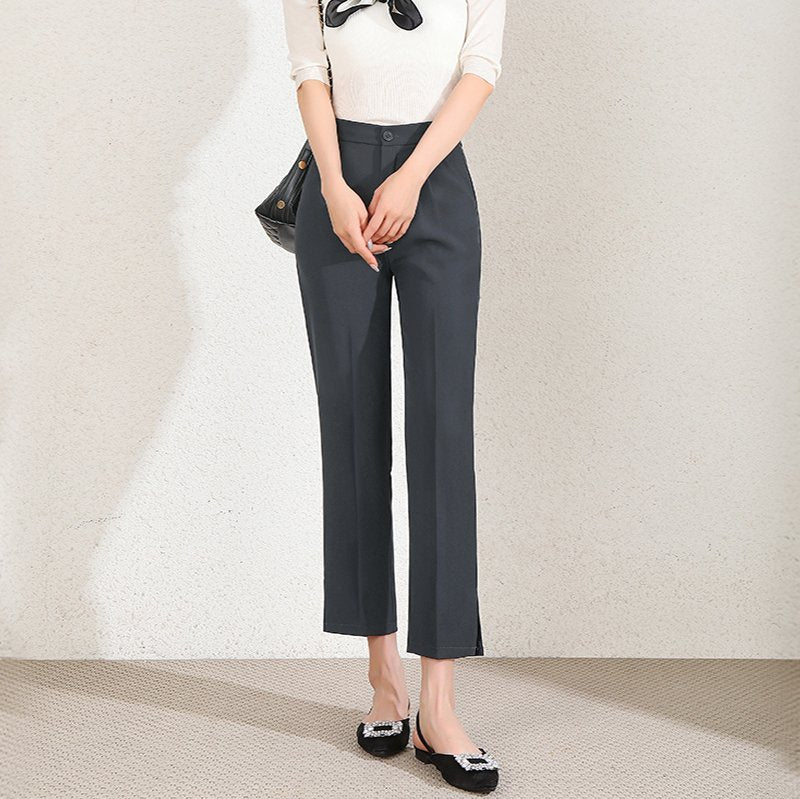 Work Daily Casual Office Career Slit Pants