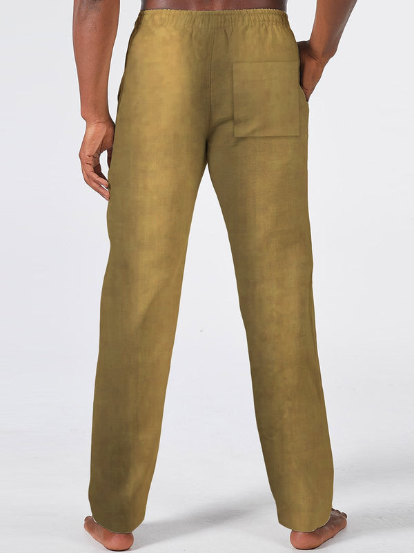 Retro Geometric Azcott Print Men's Casual Trousers