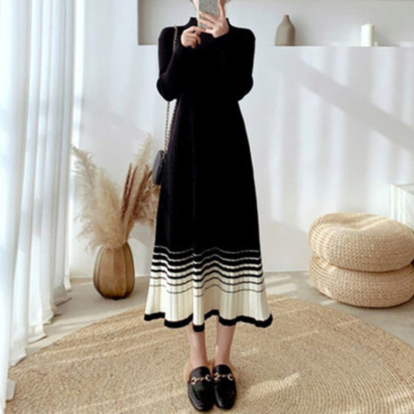Knitted Casual Long Sleeve Dresses