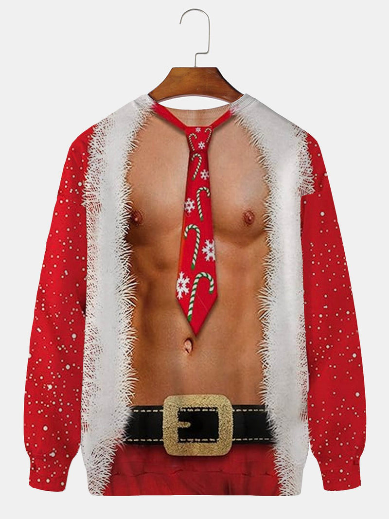 Men's Christmas Fun Printed Crew Neck Sweatshirt