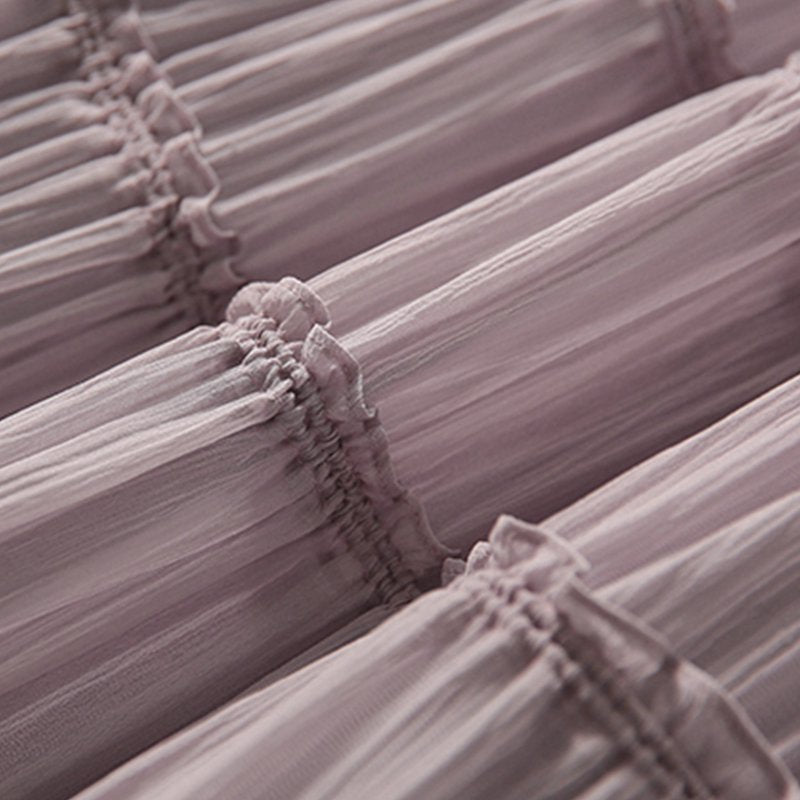 Purple Swing Casual Silk-Chiffon Dresses