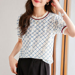 Short Sleeve Checkered/plaid Shirts & Tops