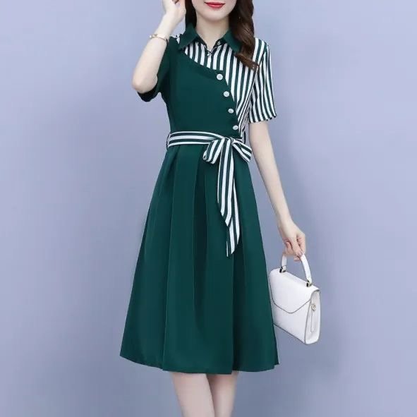 Casual Short Sleeve A-Line Dresses