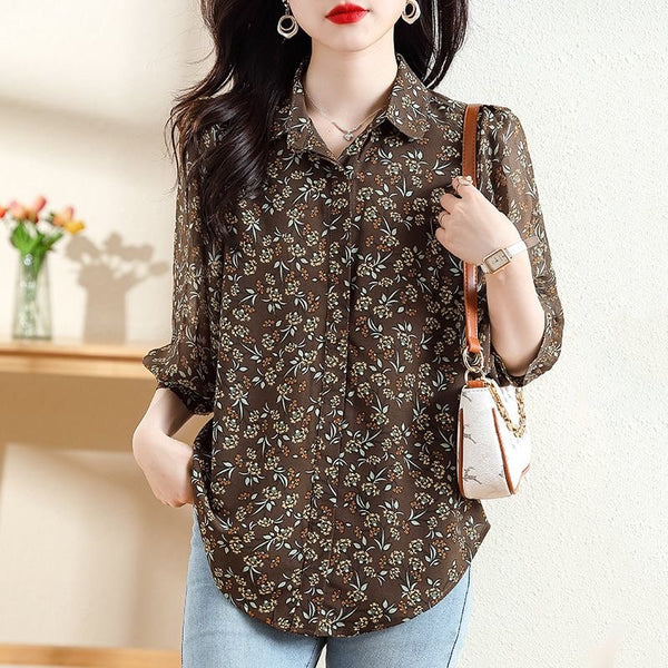 As Picture Floral Casual Shirts & Tops