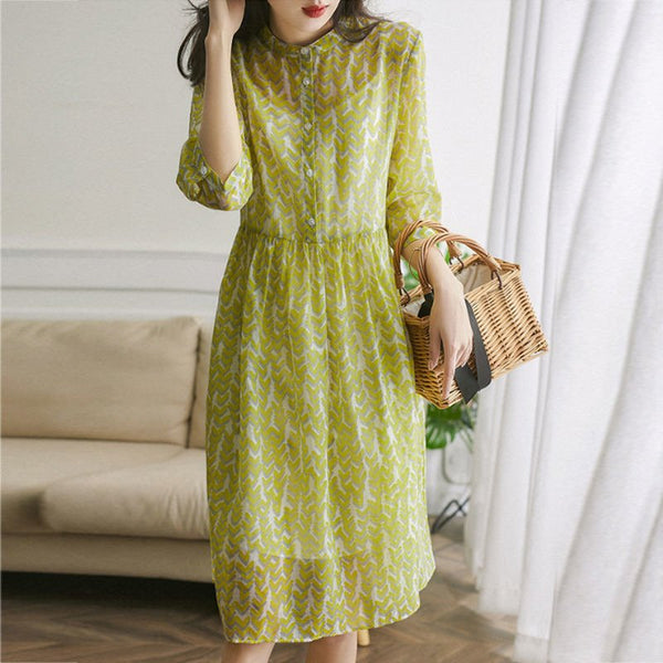 As Picture Half Sleeve Floral Dresses