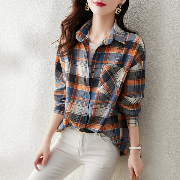 As Picture Shift Checkered/plaid Casual Shirts & Tops