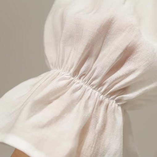 Women Simple Buttoned Waist Ruffled Shirts & Tops