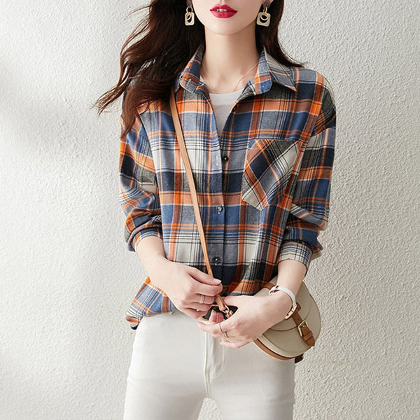 As Picture Shift Checkered/plaid Casual Shirts & Tops