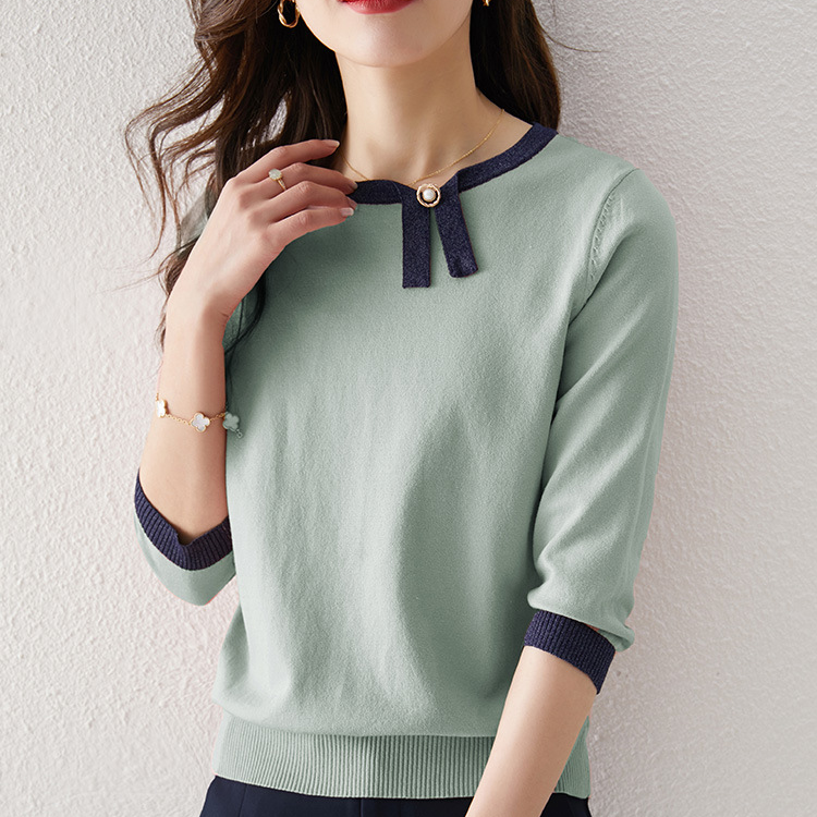 Women's 3/4 Sleeve Knitted Blouse