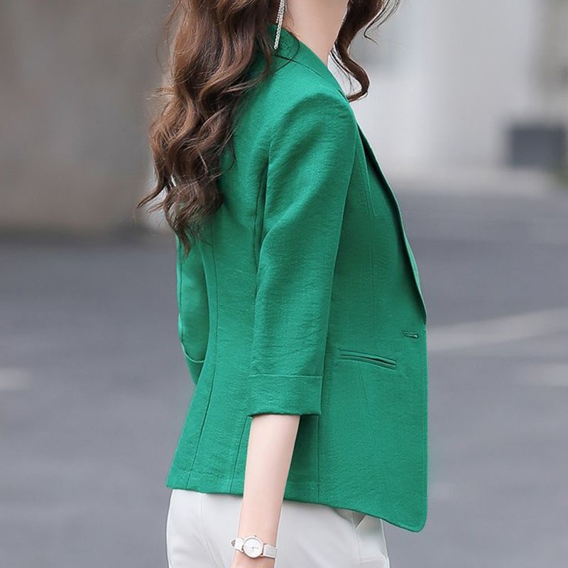 3/4 Sleeve Casual Shift Outerwear
