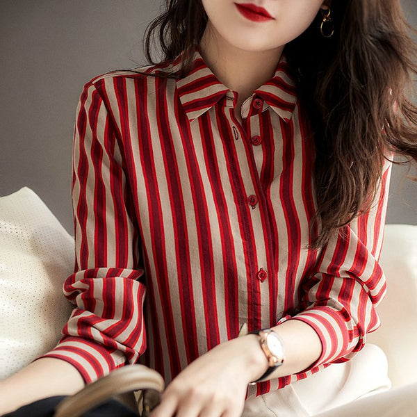 Red Shift Casual Stripes Shirts & Tops