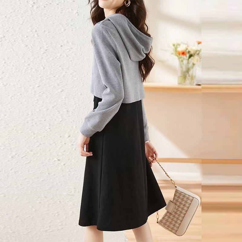 Black Long Sleeve Casual Shift Suits