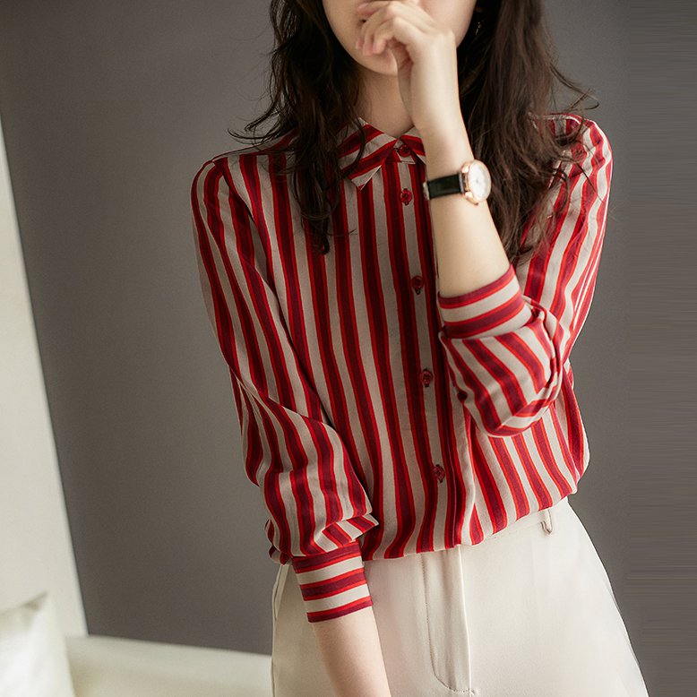 Red Shift Casual Stripes Shirts & Tops