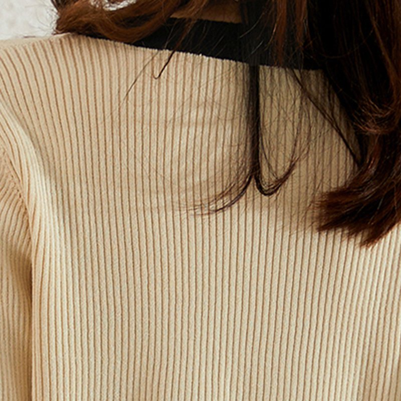 Long Sleeve Shift Knitted Shirts & Tops