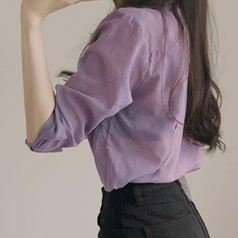 Purple Shift Short Sleeve Shirts & Tops