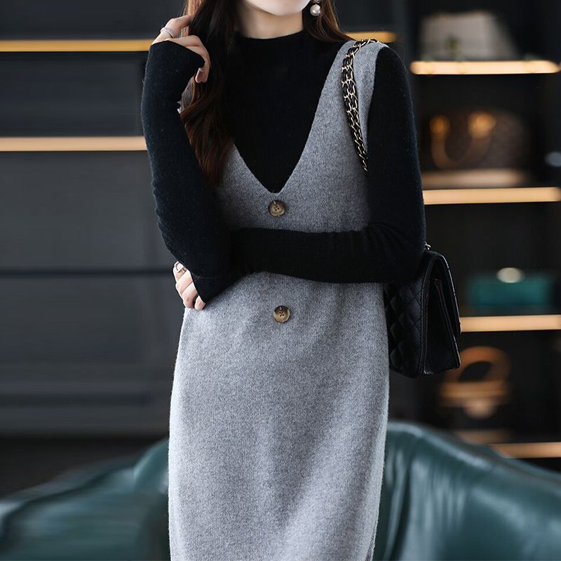 Sleeveless Plain Casual Buttoned Dresses